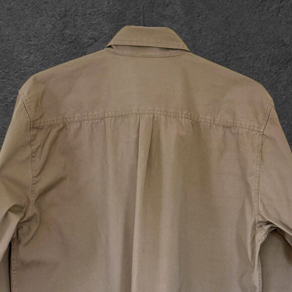 Red Rock Canyon Men's Big & Tall Thick Khaki Tan Cotton Denim Button Down Shirt - Picture 4 of 8
